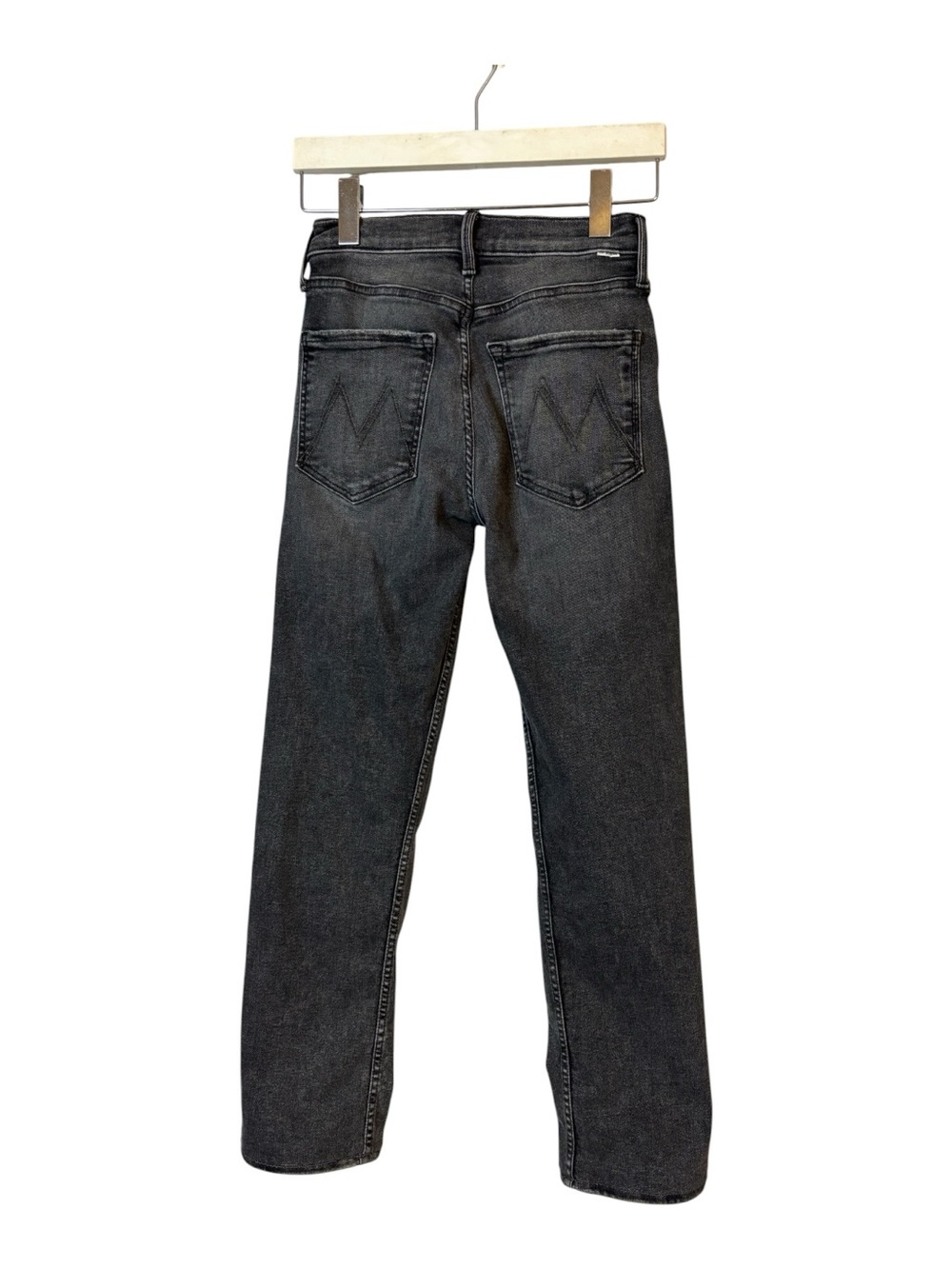 MOTHER Jeans The Mid Rise Rider Skimp  Women's  Size 26 Gray Distressed - Picture 2 of 5